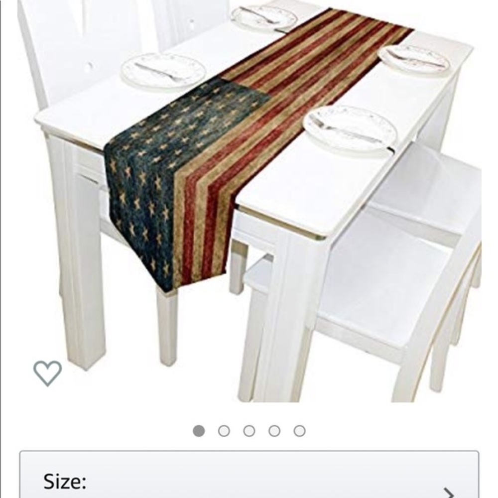 Table runner Flag Vintage Americana‎ 13x70